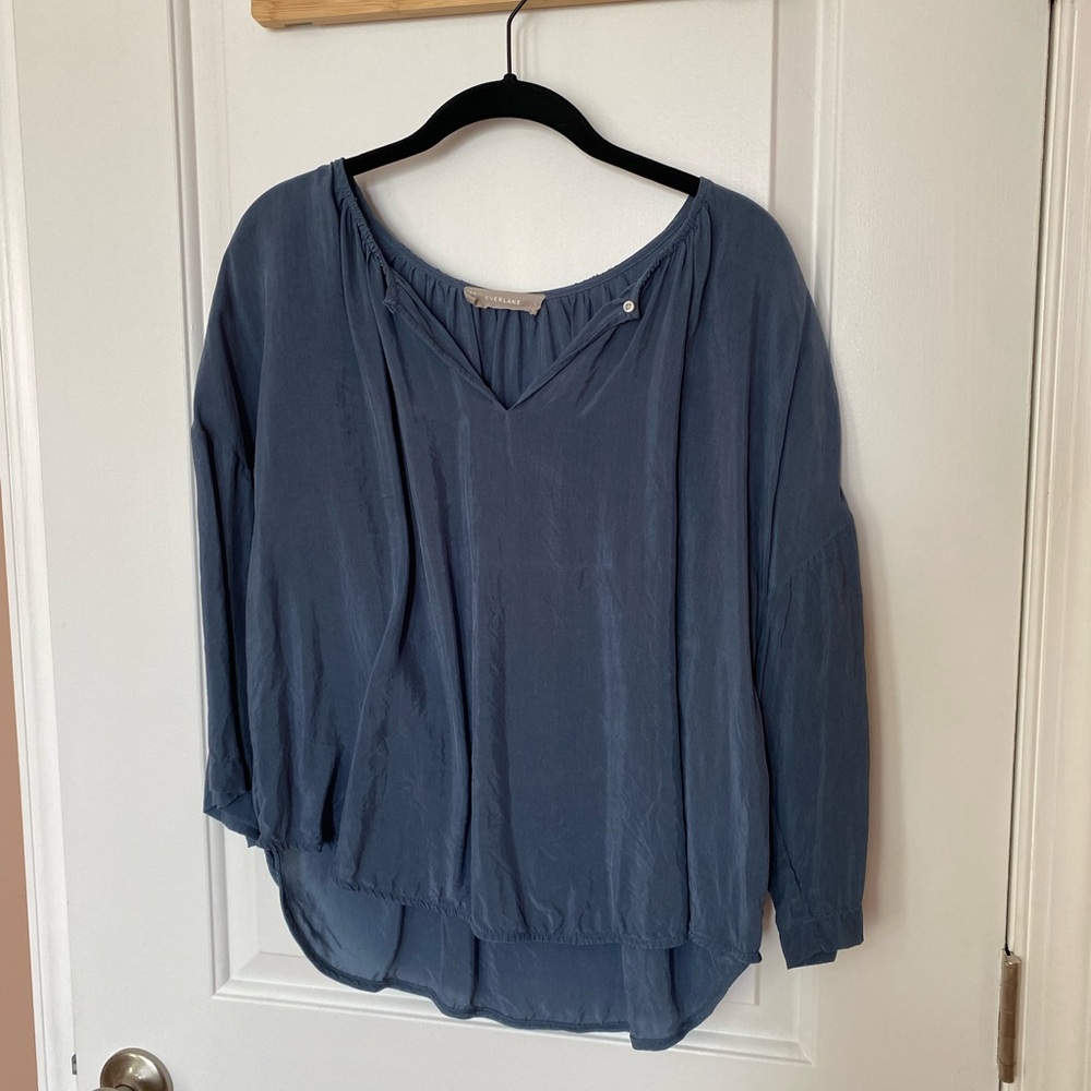 Everlane Blue Relaxed Blouse